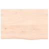 Untreated Solid Oak Wall Shelf - 60x40x2 cm | HipoMarket