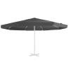 Replacement Fabric for Outdoor Parasol Anthracite 500 cm Colour anthracite Size Φ 500 cm 