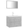 Stylish Bathroom Furniture Set - Concrete Grey | Hipomarket UK