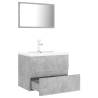 Stylish Bathroom Furniture Set - Concrete Grey | Hipomarket UK