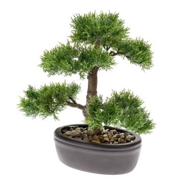 Emerald Artificial Cedar Bonsai - 32 cm | HipoMarket