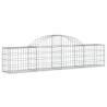 Arched Gabion Baskets - 7 pcs Galvanised Iron Garden Barrier