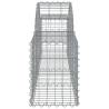 Arched Gabion Baskets - 7 pcs Galvanised Iron Garden Barrier