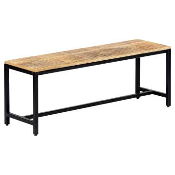 Stylish 120 cm Solid Mango Wood Dining Bench | Hipomarket