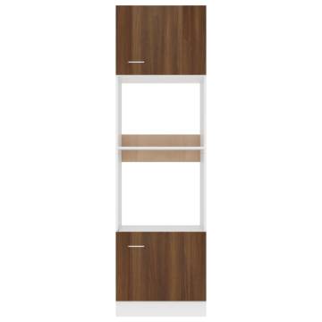 Microwave Cabinet Brown Oak - 60x57x207 cm | HipoMarket