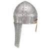 Antique Crusader Knight Helmet Replica - LARP Silver Steel