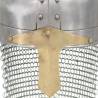 Antique Crusader Knight Helmet Replica - LARP Silver Steel