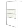 Walk-in Shower Wall with Shelf Chrome 115x195 cm - ESG Glass