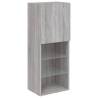 Stylish TV Cabinet with LED Lights - Grey Sonoma 40.5x30x102 cm