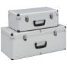 Storage Cases 2 pcs Silver Aluminium Colour silver Quantity in Package 2 Amount 1 