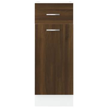 Drawer Bottom Cabinet Brown Oak - 30x46x81.5 cm | Hipo Market