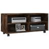 TV Cabinet with Castors - Smoked Oak | Stylish & Practical