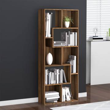 Brown Oak Book Cabinet - Modern Storage Solution | Hipo Market