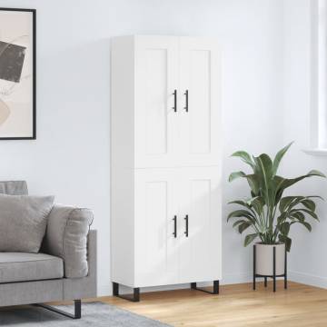 Stylish Highboard White 69.5x34x180 cm | HipoMarket