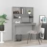 Desk with Shelves Concrete Grey 102x45x148 cm Engineered Wood Colour concrete grey 