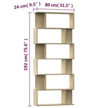 Book Cabinet Room Divider Sonoma Oak - Stylish & Practical