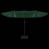 Double-Head Parasol with LEDs Green - Shade & Style (449x245 cm)