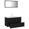 Stylish Black Bathroom Furniture Set - Modern & Elegant