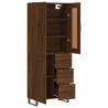 Stylish Highboard Brown Oak - 69.5x34x180 cm | HipoMarket