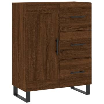 Stylish Highboard Brown Oak - 69.5x34x180 cm | HipoMarket