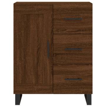 Stylish Highboard Brown Oak - 69.5x34x180 cm | HipoMarket