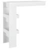 High Gloss White Wall Bar Table - Stylish Storage | HipoMarket