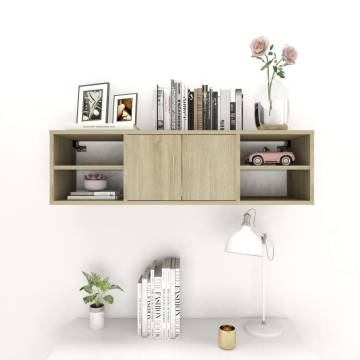 Wall Shelf Sonoma Oak - Stylish Storage Solution | Hipo Market