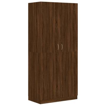 Brown Oak Wardrobe 90x50x200 cm - Stylish Storage Solution