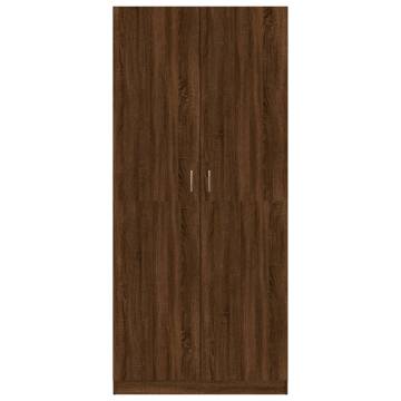 Brown Oak Wardrobe 90x50x200 cm - Stylish Storage Solution