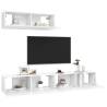 Stylish 3 pcs White Engineered Wood TV Cabinets - Hipo Market