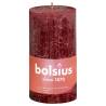 Bolsius Rustic Pillar Candles Velvet Red - 4 pcs - 130x68 mm