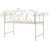 Elegant Antique White Metal Garden Bench - 132 cm | HipoMarket