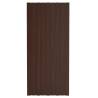 Galvanised Steel Roof Panels - 36 pcs Brown 100x45 cm