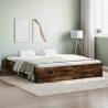 Bed Frame Smoked Oak 180x200 cm Super King Size Colour smoked oak Size 180 x 200 cm 