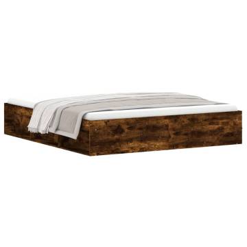 Smoked Oak Bed Frame 180x200 cm Super King Size | HiPo Market