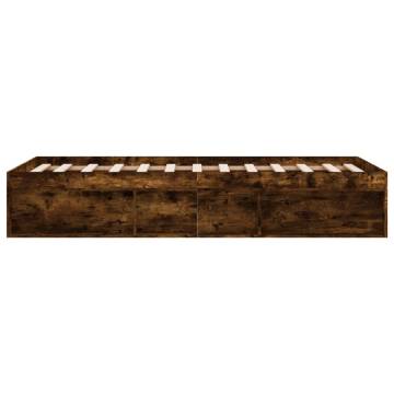 Smoked Oak Bed Frame 180x200 cm Super King Size | HiPo Market