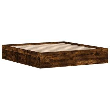 Smoked Oak Bed Frame 180x200 cm Super King Size | HiPo Market