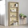 5-Tier Book Cabinet Sonoma Oak 80x30x189 cm Engineered Wood Colour sonoma oak Size 80 x 30 x 189 cm Quantity in Package 1 