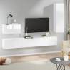 4 Piece TV Cabinet Set High Gloss White Engineered Wood Colour high gloss white Quantity in Package 4 Height 110 cm 