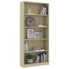 5-Tier Book Cabinet Sonoma Oak - Stylish & Practical Storage