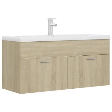 Sink Cabinet with Built-in Basin - Sonoma Oak | HipoMarket