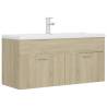 Sink Cabinet with Built-in Basin - Sonoma Oak | HipoMarket