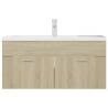 Sink Cabinet with Built-in Basin - Sonoma Oak | HipoMarket