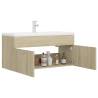 Sink Cabinet with Built-in Basin - Sonoma Oak | HipoMarket