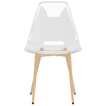 Transparent PET Dining Chairs - Set of 6 for Modern Interiors