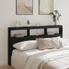 Headboard Cabinet with LED Black 180x17x102 cm Colour black Size 180 x 17 x 102 cm Quantity in Package 1 