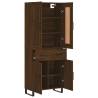 Elegant Highboard in Brown Oak - 69.5x34x180 cm | HipoMarket