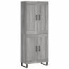 Stylish Highboard Grey Sonoma - 69.5x34x180 cm Engineered Wood