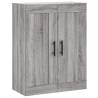 Stylish Highboard Grey Sonoma - 69.5x34x180 cm Engineered Wood