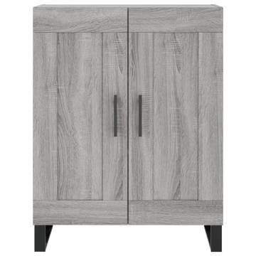 Stylish Highboard Grey Sonoma - 69.5x34x180 cm Engineered Wood